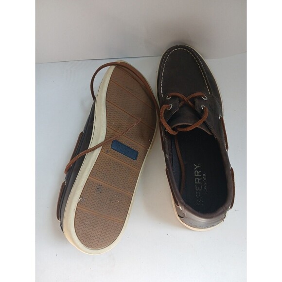 Sperry Men’s Brown Leather Boat Shoes Casual Lace Up Deck Shoes main image 5